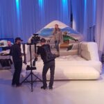Snowboardsimulator mit aufblasbarem Luftkissen